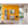Шкаф VITRA VALARTE 80 см с зеркальными дверцами, с LED подсветкой, цвет серый матовый 62232